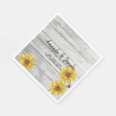 Serviette En Papier Serviettes de Mariage en bois blanc rustique (Coin)