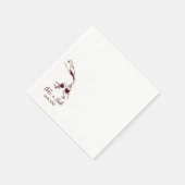 Serviette En Papier Serviettes de mariage en forme de verre à champagn (Coin)