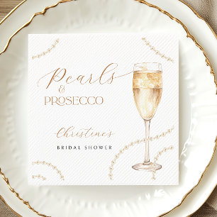 Serviette En Papier Serviettes de mariage en or Perles & Prosecco