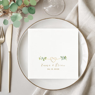 Serviette En Papier Serviettes de mariage Eucalyptus