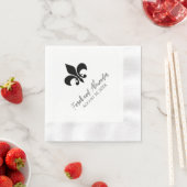 Serviette En Papier Serviettes de mariage Fleur de Lis (En situation)