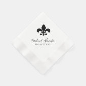 Serviette En Papier Serviettes de mariage Fleur de Lis (Coin)