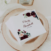 Serviette En Papier Serviettes de Mariage fleuri Boho de luxe