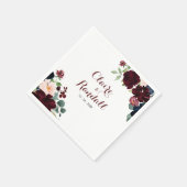 Serviette En Papier Serviettes de Mariage fleuri Boho de luxe (Coin)
