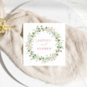 Serviette En Papier Serviettes de mariage Fleurs sauvages Bohème rusti