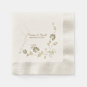 Serviette En Papier Serviettes de mariage Floral sur mesure