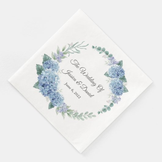 Serviette En Papier Serviettes de mariage florales (Coin)