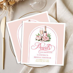 Serviette En Papier Serviettes de mariage florales Perles Chic et Pros