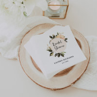 Serviettes de mariage florales vintage | Blanches