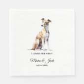 Serviette En Papier Serviettes de Mariage Greyhound Dog avec photo (Devant)