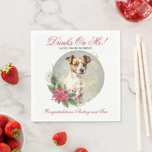 Serviette En Papier Serviettes de mariage Jack Russell Terrier avec ph