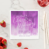 Serviette En Papier serviettes de mariage mauve d'art Abstrait (En situation)