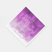 Serviette En Papier serviettes de mariage mauve d'art Abstrait (Coin)
