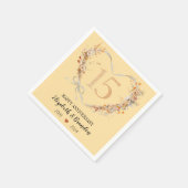 Serviette En Papier Serviettes de mariage modernes pour 15e anniversai (Coin)