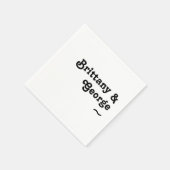 Serviette En Papier Serviettes de Mariage modernes rétro (Coin)