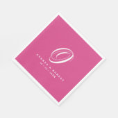 Serviette En Papier Serviettes de Mariage monogramme avec nom (Coin)