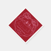 Serviette En Papier Serviettes de Mariage Monogramme personnalisées (Coin)