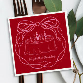 Serviette En Papier Serviettes de Mariage Monogramme personnalisées