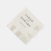 Serviette En Papier Serviettes de mariage personnalisées (Coin)