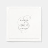 Serviette En Papier Serviettes de mariage personnalisées (Devant)