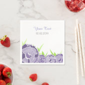 Serviette En Papier serviettes de mariage personnalisées à fleurs viol (En situation)