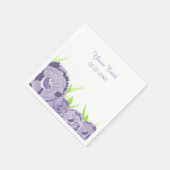 Serviette En Papier serviettes de mariage personnalisées à fleurs viol (Coin)