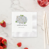 Serviette En Papier Serviettes de mariage personnalisées avec hydrange (En situation)