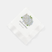 Serviette En Papier Serviettes de mariage personnalisées avec hydrange (Coin)