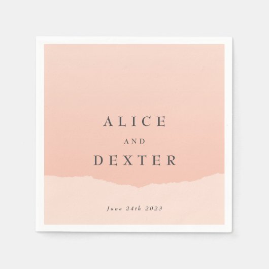 Serviette En Papier Serviettes de Mariage personnalisées Bleu Classiqu (Devant)