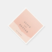 Serviette En Papier Serviettes de Mariage personnalisées Bleu Classiqu (Coin)