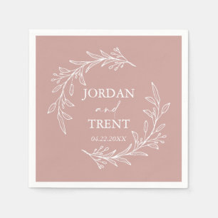 Serviette En Papier Serviettes de mariage personnalisées Eucalyptus Du