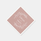 Serviette En Papier Serviettes de mariage personnalisées Eucalyptus Du (Coin)