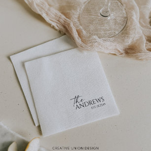 Serviette En Papier Serviettes de mariage personnalisées Modern Whimsy