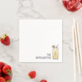 Serviette En Papier Serviettes de mariage personnalisées Piña Colada H (En situation)