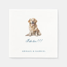 Serviettes de mariage personnalisées pour animaux