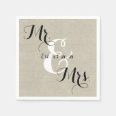 Serviette En Papier Serviettes de mariage personnalisées Rustique M. e (Devant)