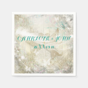 Serviette En Papier Serviettes de Mariage personnalisées rustiques