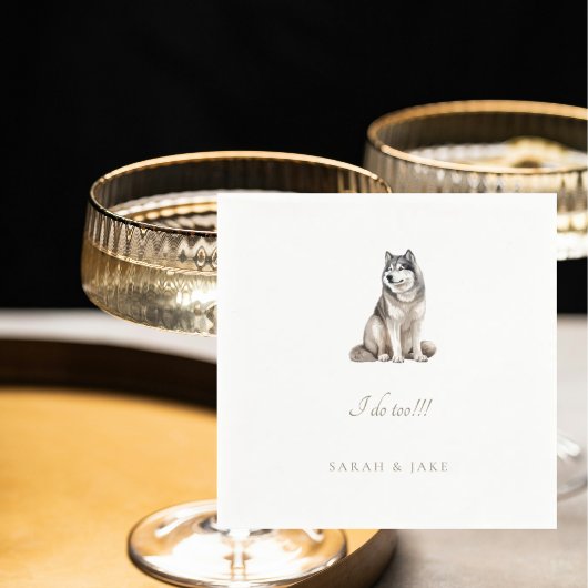 Serviette En Papier Serviettes de Mariage pour animaux de compagnie Si