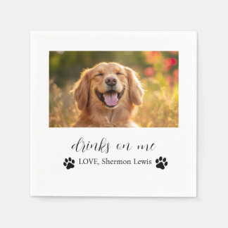 Serviette En Papier Serviettes de mariage pour chien avec photo amusan