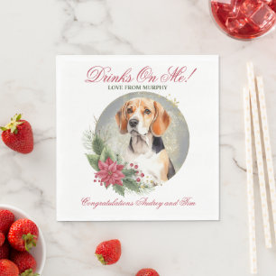 Serviette En Papier Serviettes de mariage pour chien Beagle avec photo