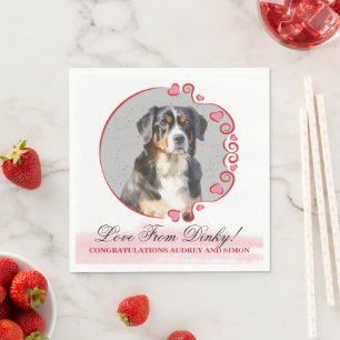 Serviette En Papier Serviettes de mariage pour chien de montagne berno