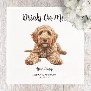 Serviette En Papier Serviettes de mariage pour chien Goldendoodle