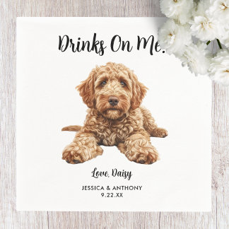 Serviette En Papier Serviettes de mariage pour chien Goldendoodle