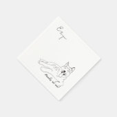 Serviette En Papier Serviettes de mariage pour cocktail Husky Dog (Coin)