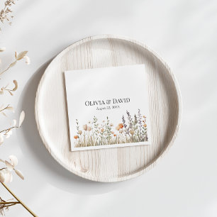 Serviette En Papier Serviettes de mariage pour prairie de fleurs sauva