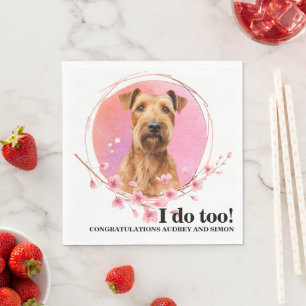Serviette En Papier Serviettes de mariage pour Terrier Irlandais avec 