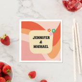 Serviette En Papier Serviettes de Mariage rétro vintage (En situation)