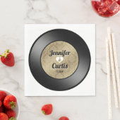 Serviette En Papier Serviettes de Mariage Retro Vinyl (En situation)