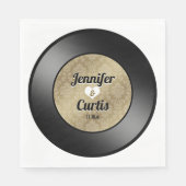 Serviette En Papier Serviettes de Mariage Retro Vinyl (Devant)