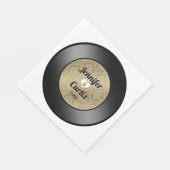 Serviette En Papier Serviettes de Mariage Retro Vinyl (Coin)